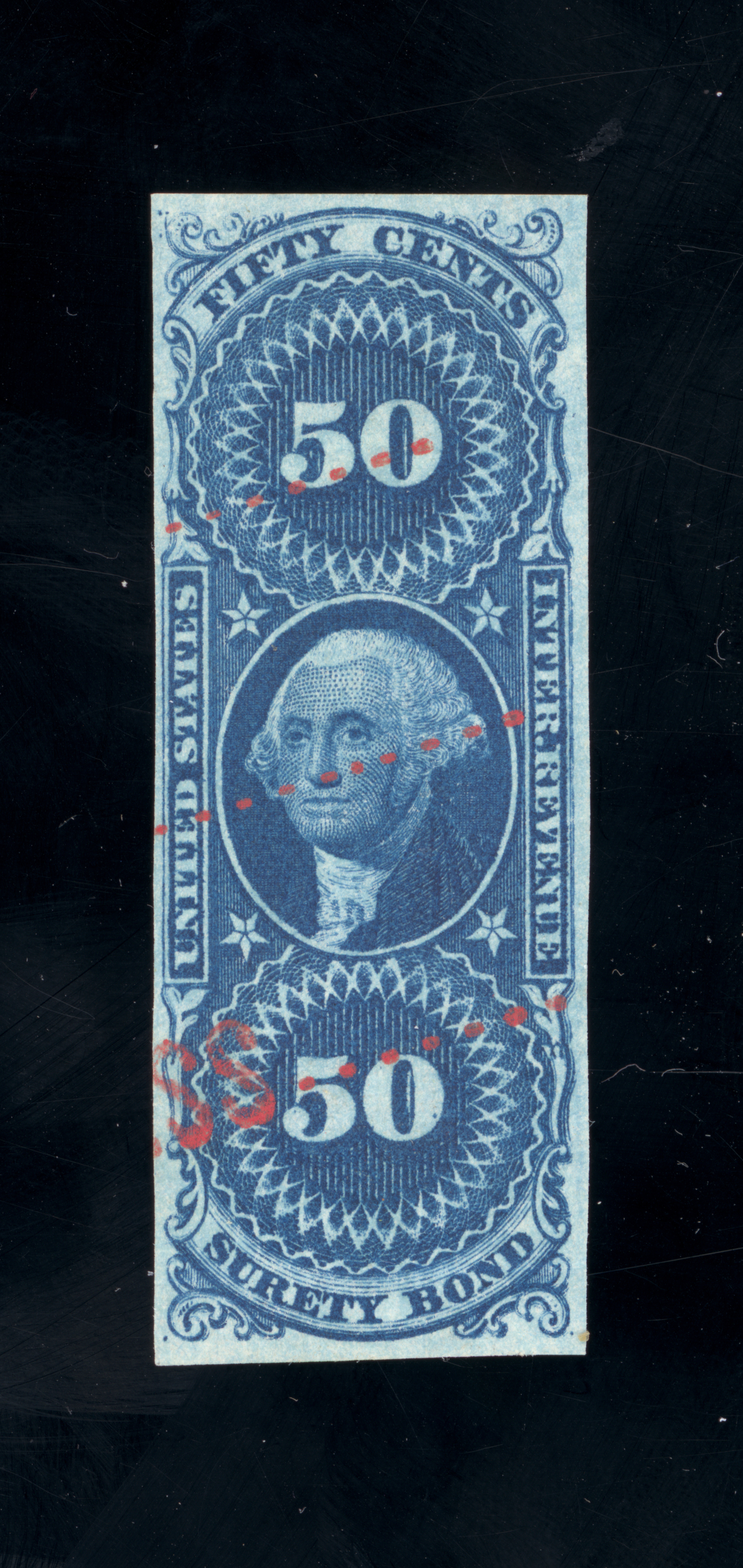 US Scott R63a Used 50c blue Surety Bond Revenue Lot J299 bhmstamps